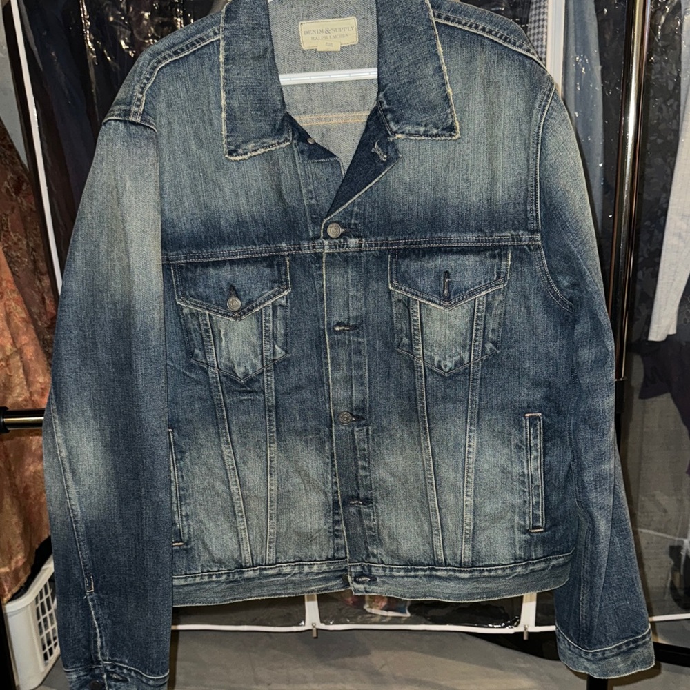 Denim & Supply Ralph Lauren Faded Blue Denim Trucker Jacket